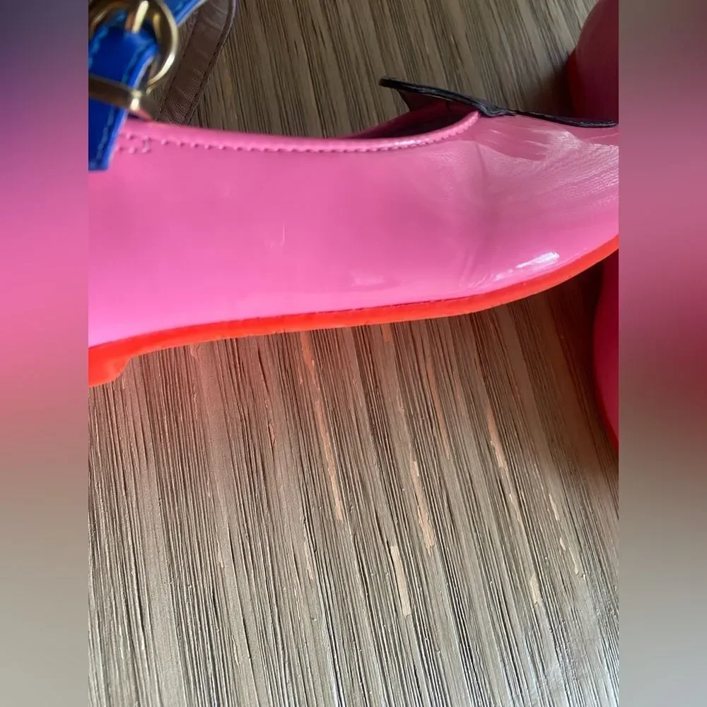 Sophia Webster Butterfly Patent Leather Flat in Pink Sz 29 EUR